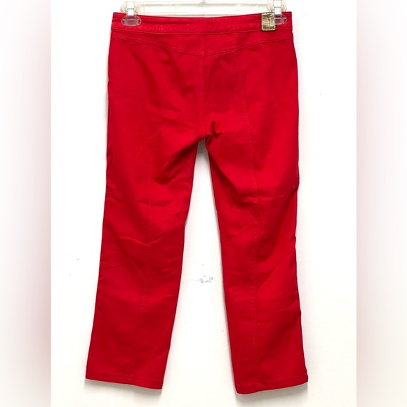 Guess Women's Red Stretchy Ankle Pants Cotton Rayon Size 28 - Picture 5 of 11